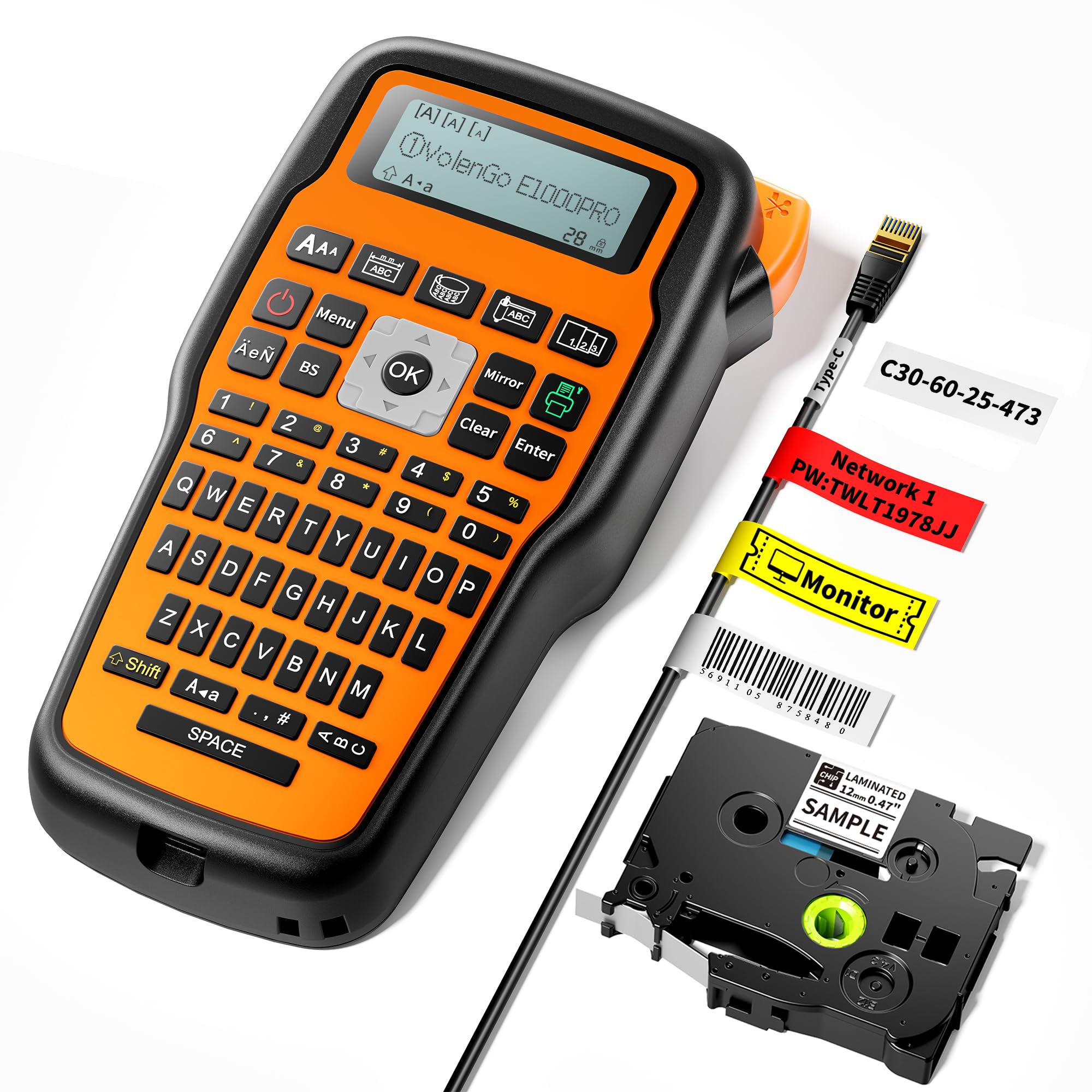 VolenGo Label Maker Machine with-Tape, Heat Shrink Label Maker ...