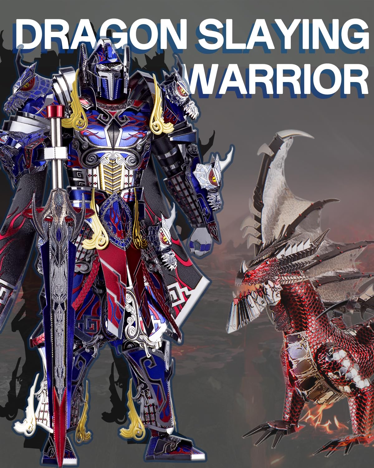 Piececool 3D Metal Puzzles Mecha Model Kits-The Titan Figure Model Building Blocks Kits for Adults, DIY Brain Teaser 3D Puzzle for Men Teen Students Hobbies Fidget Gifts -157 Pcs