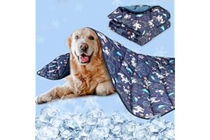 PEDOBI Premium Cooling Mat for Large Dogs - Washable Dog Cooling Throw Blanket，Durable Self Cooling Pet Mat for Cat, Soft Cooling Summer Blanket for Hot Weather, 28''x40''