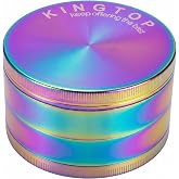 KINGTOP 3 Inch Large Grinder, Zinc Alloy Mills (Colorful)