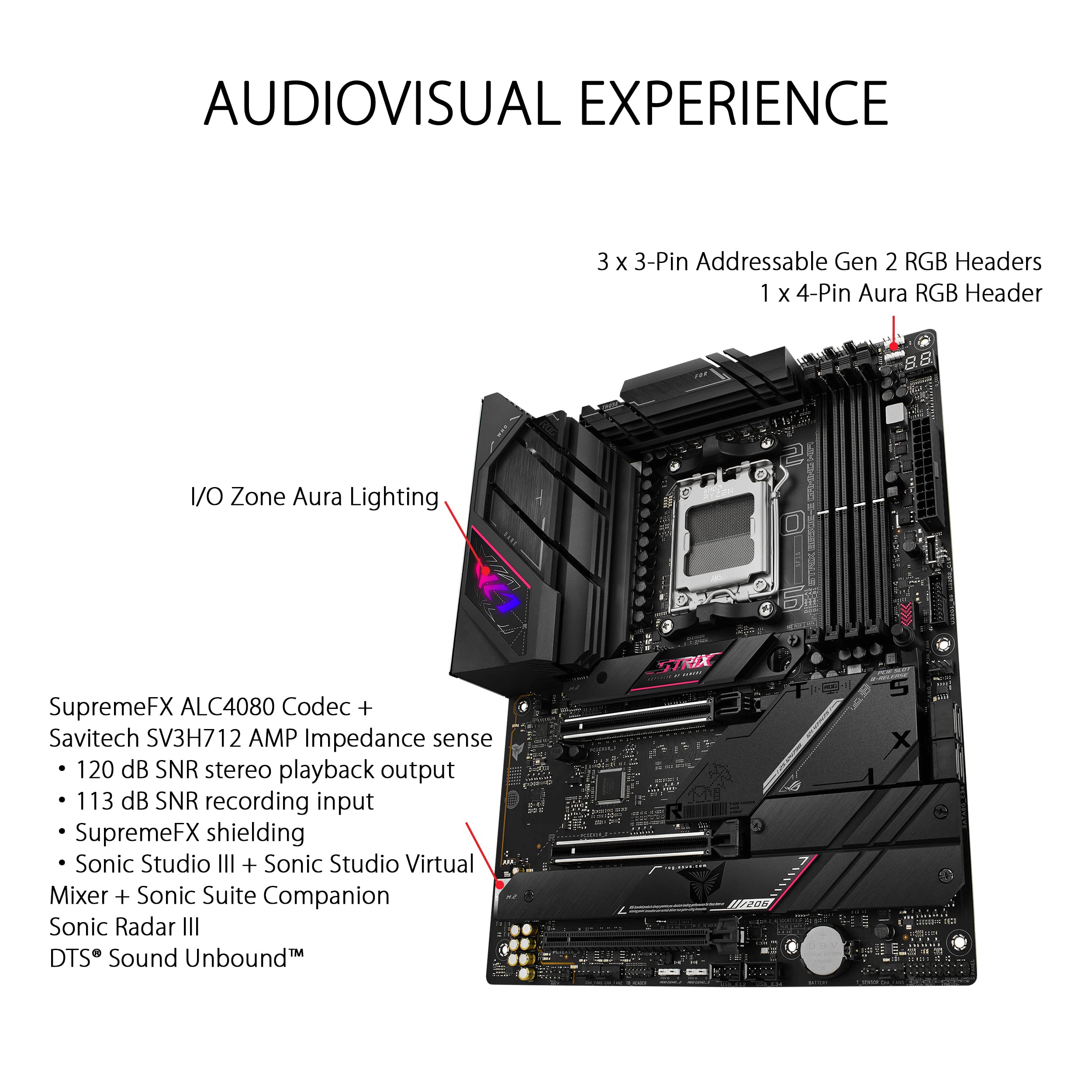ASUS ROG Strix B650E-E Gaming WiFi Mainboard Sockel AMD AM5 (Ryzen 7000, ATX, DDR5 Speicher, 16+2 Power Stages, USB 3.2 Gen 2x2 Typ-C, PCIe 5.0, Q-Release, WiFi 6E, Aura Sync) 4