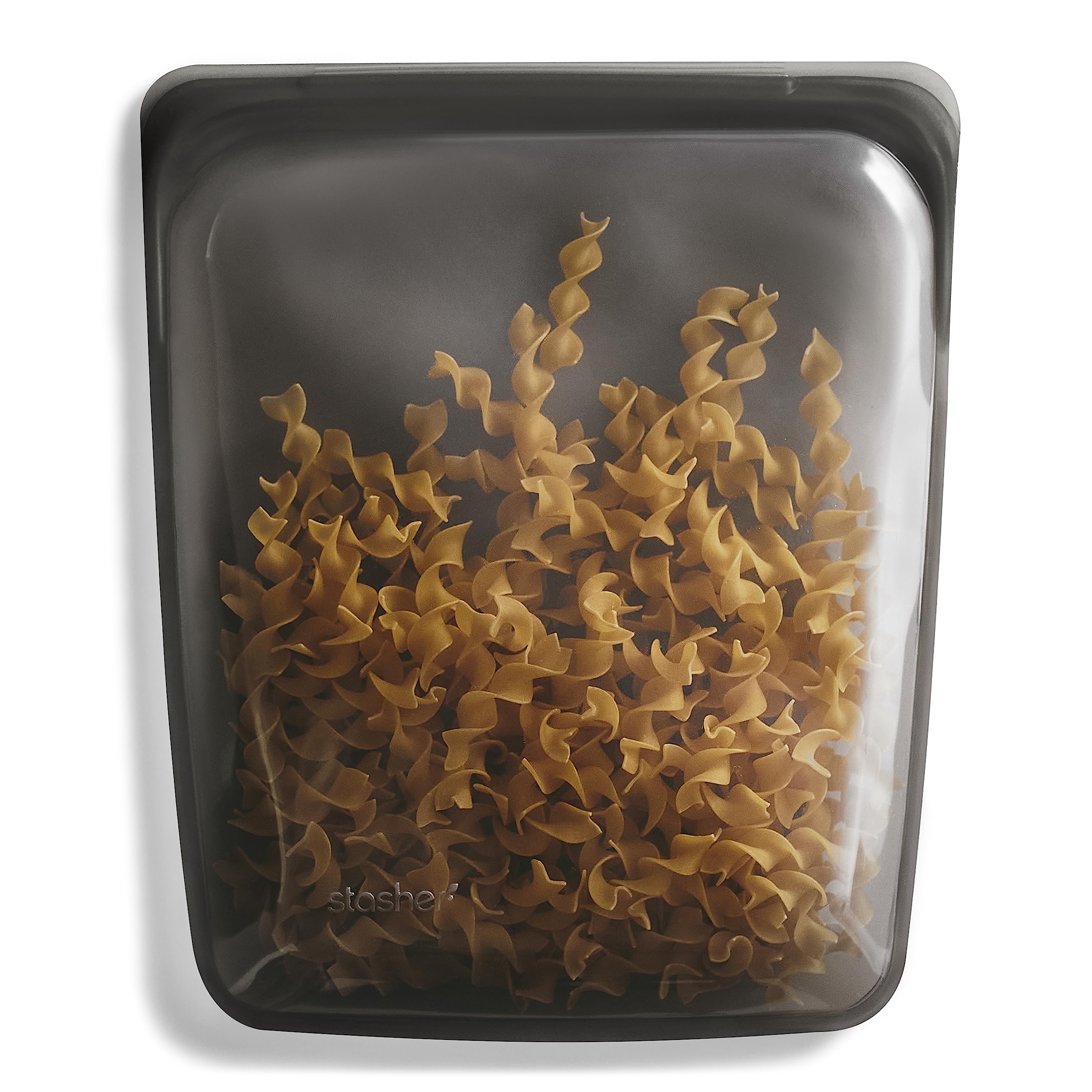 Photo 1 of Stasher Premium Silicone Reusable Food Storage Half Gallon Bag, Black, Microwave, Sous Vide, Dishwasher, Oven and Freezer Safe, BPA Free, Leak-free, Eco-friendly, 64 Oz