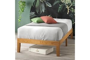 ZINUS Moiz Wood Platform Bed Frame / Wood Slat Support / No Box Spring Needed / Easy Assembly, Natural, Twin