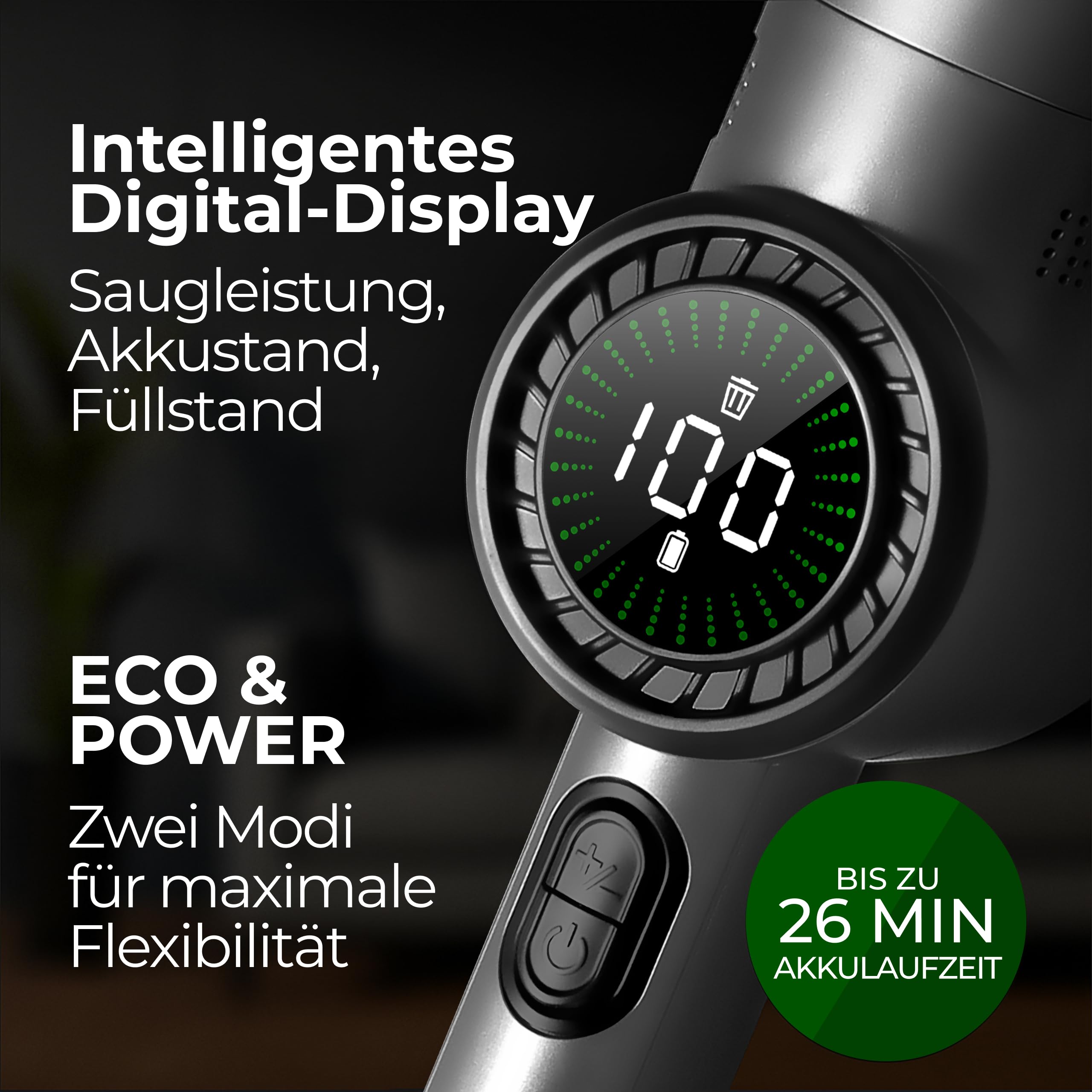 LEBENLANG Handstaubsauger Akku TESTSIEGER - Dual-Filter & Li-Ion I Inkl. Ladestation I 17000PA Handstaubsauger Auto Staubsauger stark Akkusauger kabellos Handsauger Akku Car Autostaubsauger Beutellos 3