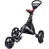 CHAMPKEY Premium Golf Push Cart (Carry Bag Included) | 3 Wheels Foldable Hand Cart, Easy Push and Pull Cart Trolley | Quick O