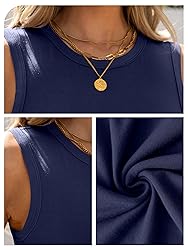 ANRABESS Womens High Neck Tank Tops Stretchy