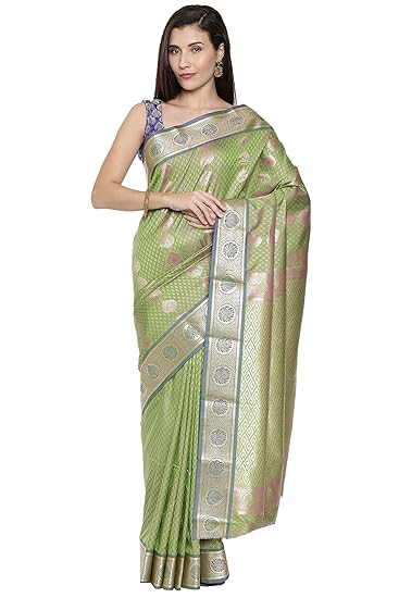 Womens Art Silk Saree (CCOPFA14585; Green)