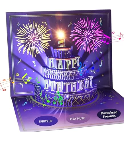 Carte D'anniversaire Pop-up 3D Pour Nièce - Design Coloré Avec Enveloppe, Décoration Créative Et Personnalisée - 4