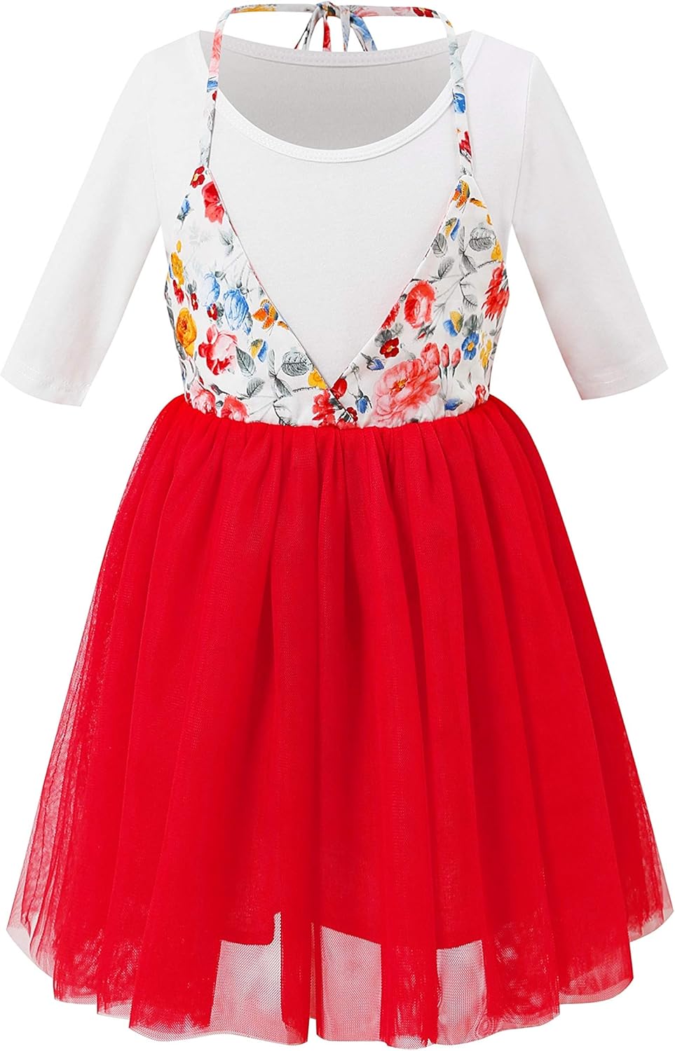Baby Girls Red Dress Maxi Tulle Birthday Toddler Valentine
