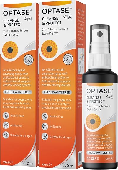 Optase Cleanse & Protect 2-in-1 HOCl Eyelid Spray Twin Pack