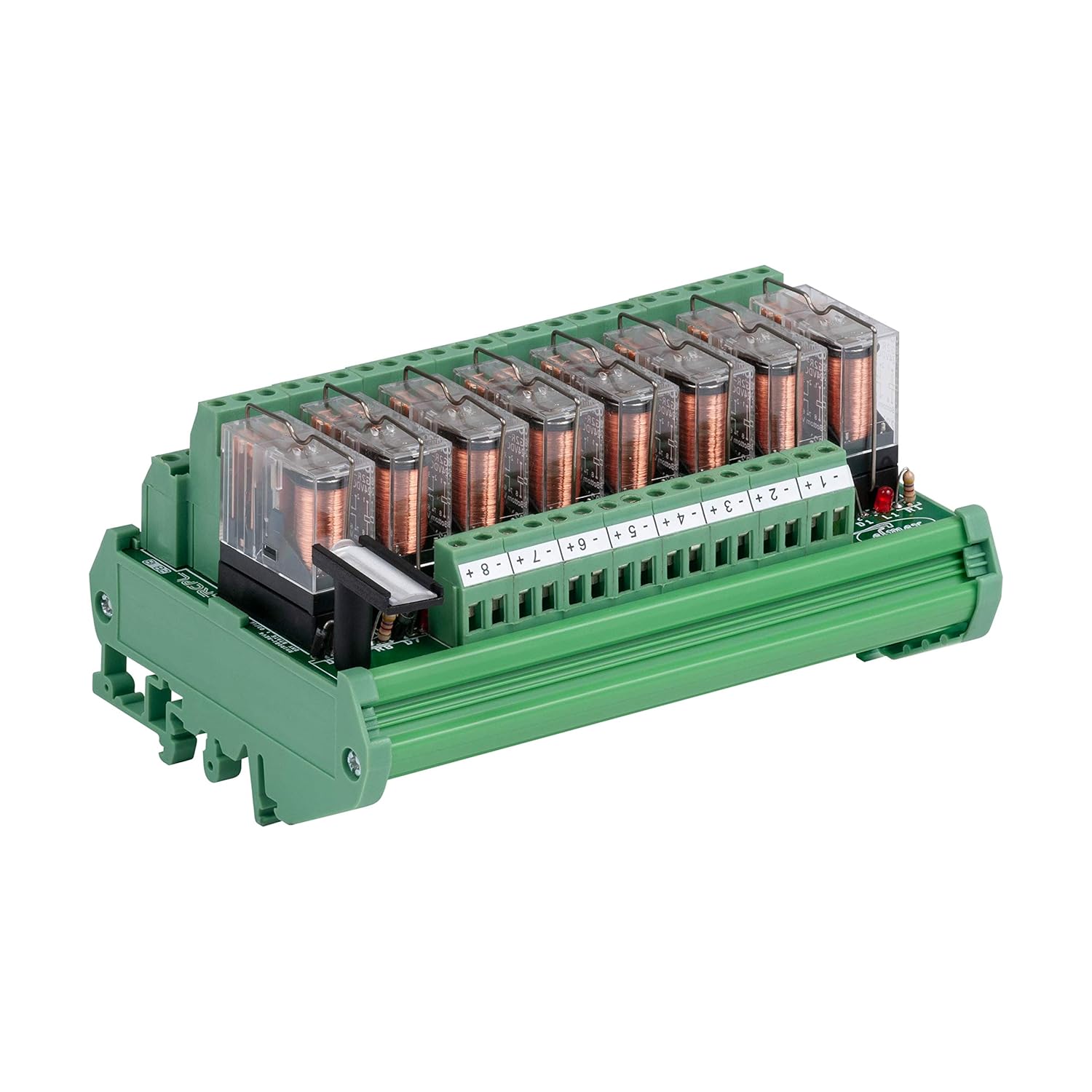 Elmex Din Rail Mounted Ifm 8 Channel 2 C O Omron 24 Vdc With Base