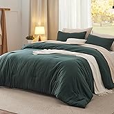 Bedsure Oversized King Comforter Set, Forest Green Soft Prewashed Bedding for All Seasons, 3 Pieces GentleSoft™ Bed Set, 1 Lightweight Comforter (120"x98") and 2 Pillowcases (20"x36")