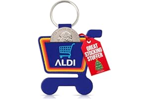 Maria Child Aldi Quarter Keychain Holder – Key Ring Aldi Quarter Holder Keychain for Shopping Cart – Coin Keeper – Fits Aldi, Laundry (Shopping Cart)