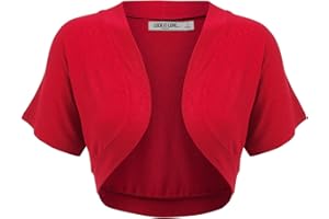 Lock and Love Women's Versatile Open Front Lightweight Short Sleeve Bolero Shrug