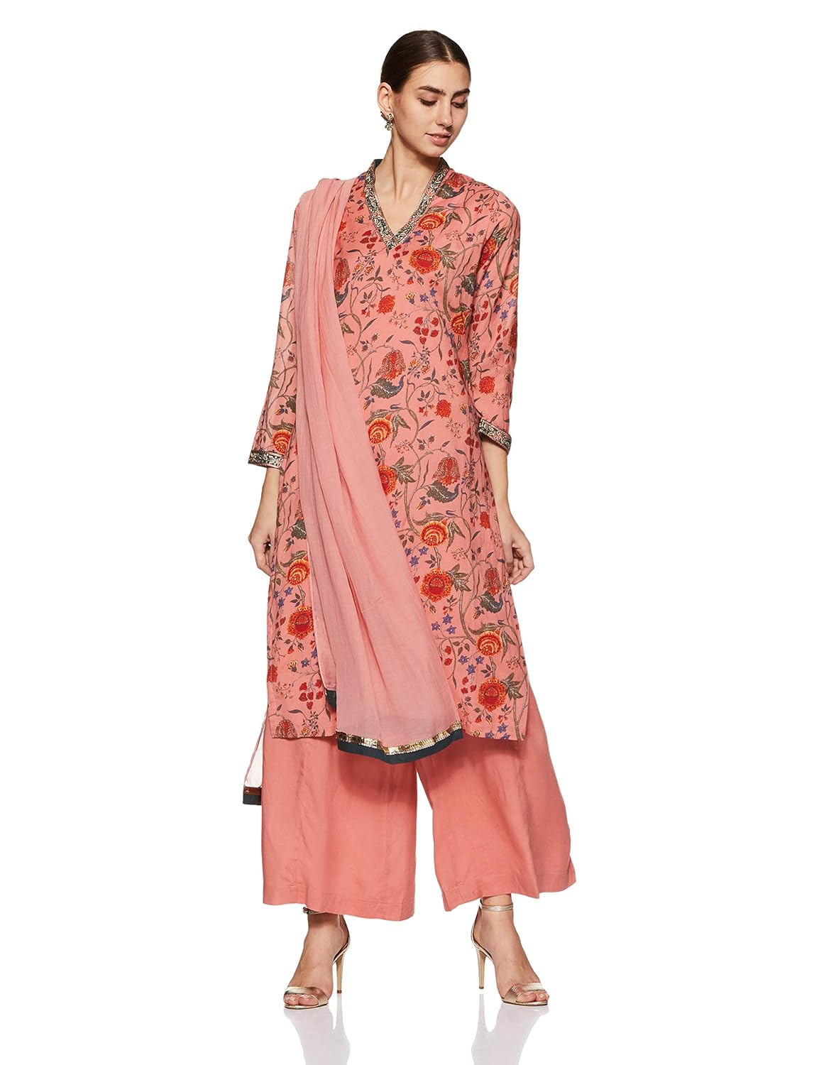 biba women's straight salwar suit set