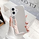KEXAAR Compatible with iPhone 16 Mirror Case, Shockproof Airbag Corners Protective Bumper Clear Cute Cover for Girls Woman, Makeup Touch up Back Camera Selfies 6.1" 2024, Mirror 16