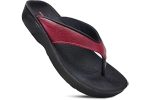 AEROTHOTIC Slip On Recovery Footwear Plantar Fasciitis Flip Flops for Women Yoga Mat Outdoor Walking Beach Ladies Arch Support Summer Thong Dressy Casual Sandals Comfortable Vacation Essentials