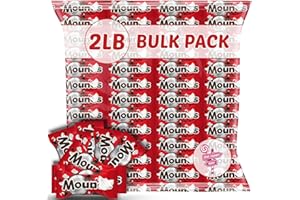 ONE CANDY WAY Bulk Pack Coconut Chocolate Candy – 2 LB Bite-Sized Dark Chocolate Chewy Coconut Bars – Individually Wrapped for Freshness – Ideal for Party Favors, Candy Buffets, Goodie Bags, Holiday Gifting, Events & Office Snacks