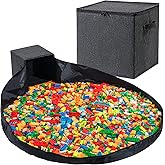 AINIYNM Toy Storage Organizer and Play Mat 13" Basket for Building Bricks Collapsible Storage Box for Kids Nonwoven Fabric Or