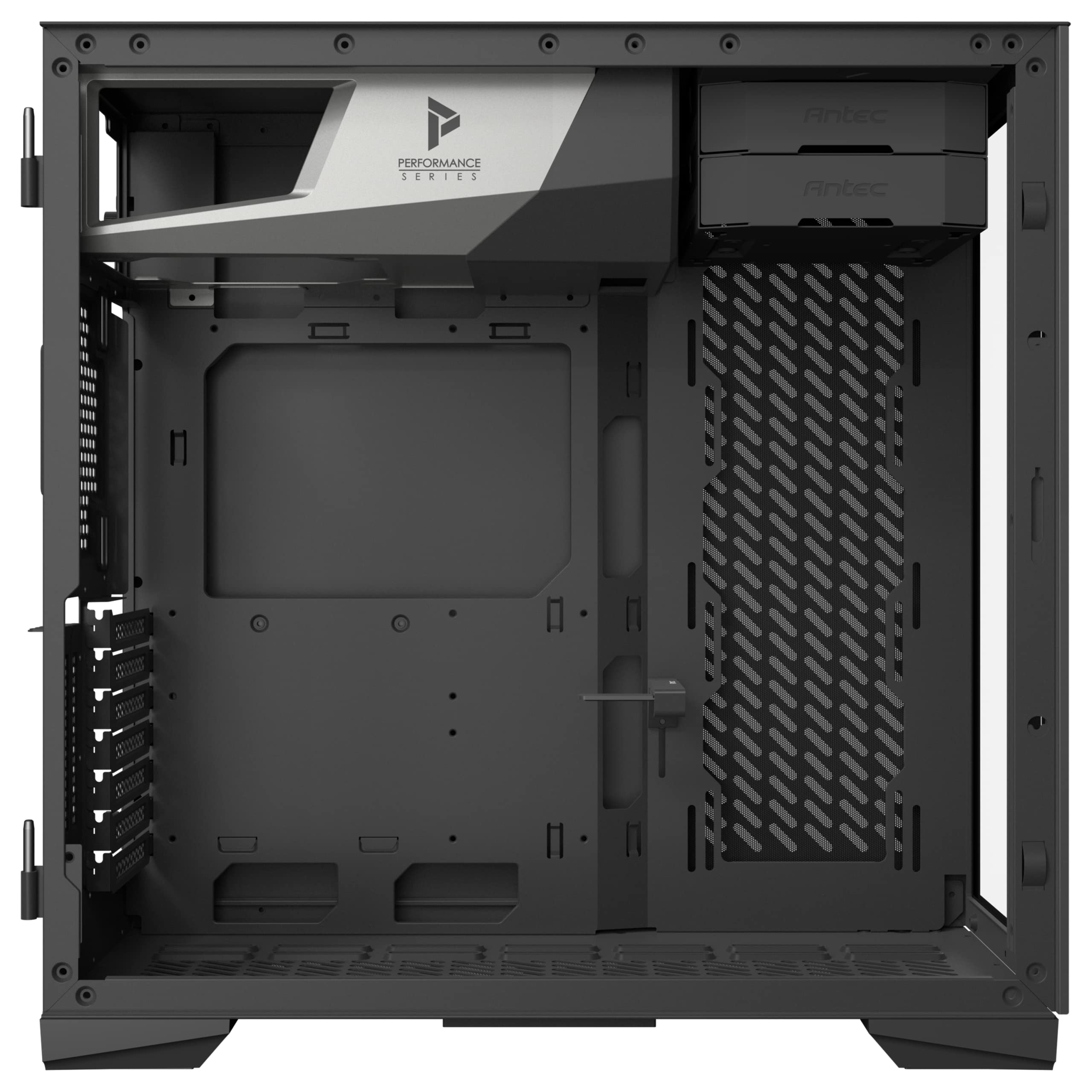 Antec Performance Series P120 Crystal E-ATX Mid-Tower Case, Tempered Glass Front & Side Panels White Led USB3.0 X 2, Aluminum Vga Holder Included - PC