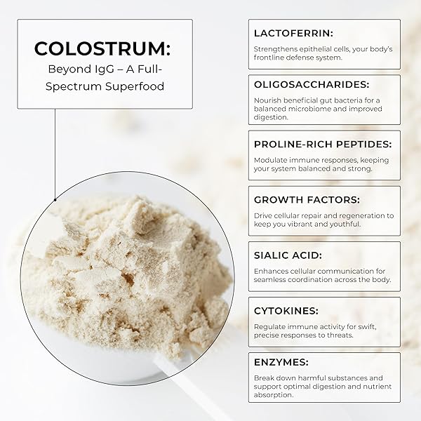 BIOFEMA BOVINE COLOSTRUM SUPPLEMENT – NATURES SUPERFOOD – FIRST MILK POWDER MAGIC FOR GUT HEALTH, IMMUNE SUPPORT, PHYSICAL RECOVERY, SKIN, HAIR & NAIL HEALTH