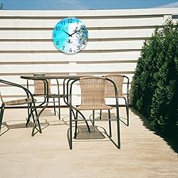 Beach Decor 12" Outdoor Clock Waterproof - Coastal