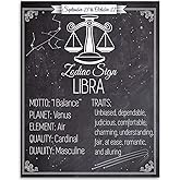 Lone Star Art - Astrology Poster - Zodiac Sign Libra, The Scales - 11x14 Unframed Art Print - Great Vintage Zodiac Poster, Perfect for Bedroom or Office Wall Decor