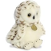 Aurora® Adorable Miyoni® Tots Snowy Owlet Stuffed Animal - Lifelike Detail - Cherished Companionship - White 10 Inches