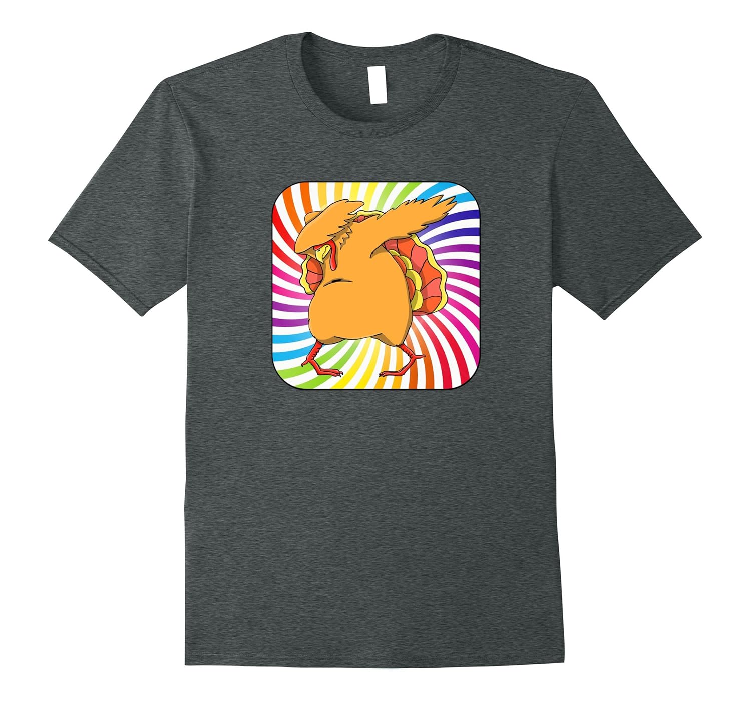 Turkey Dabbing Techno Color T Shirt - Dabbing Animals-Rose