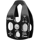 GM CLIMBING Large Rescue Pulley 32kN Single Sheave with Swing Plate CE UIAA Certified