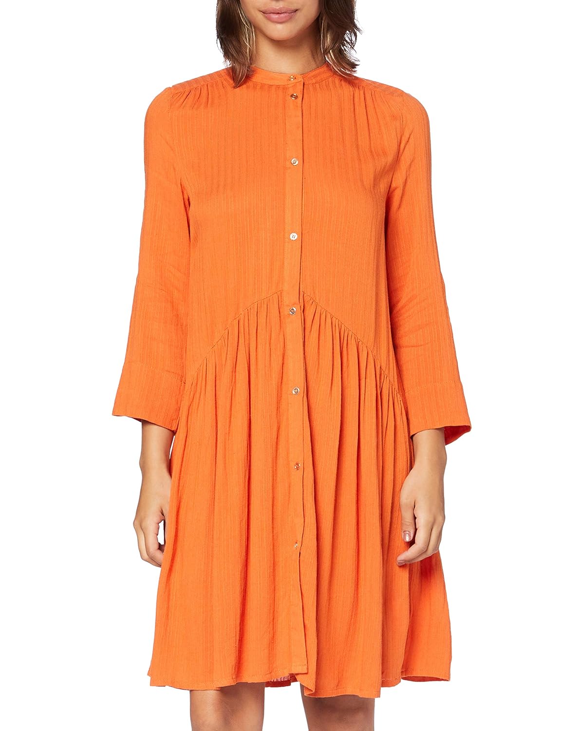 burnt orange casual dress
