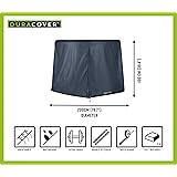 DuracoverPremium 6 Seat Round Cover for Outdoor Table & Chairs | 3 Year Warranty Waterproof (4000HH) Durable Tear Resistant Breathable with FREE Protective Feet (Diameter 200cm Height 100cm)