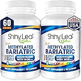 Shiny Leaf Methylated Bariatric Multivitamin with Iron 45mg – Once Daily Capsule, USA Made, ASMBS Compliant Bariatric Vitamins for Gastric Bypass & Gastric Sleeve, for Men & Women, GMP – 60 Caps
