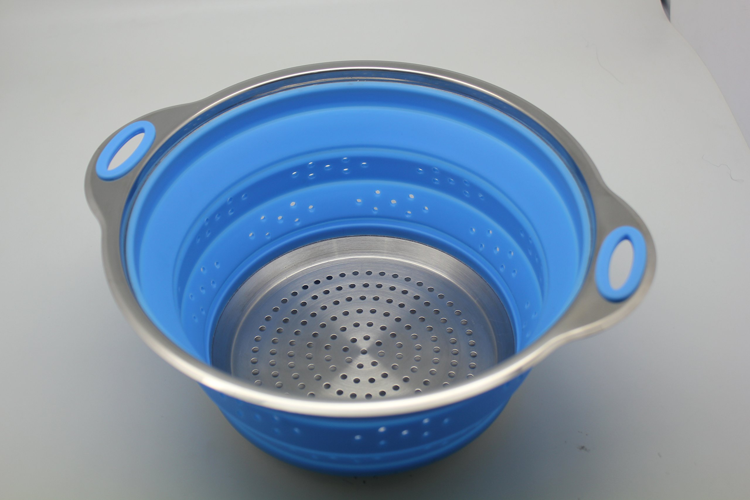 Sailing Premium Collapsible Silicone Colander/Strainer with Stainless