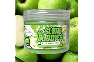 Slime Buddies Cleaning Gel | Apple Scented | Car Interior, Cup Holder, & Keyboard Detailing Tool | Reusable Slime | Putty for Loose Dust & Dirt