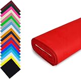 FT Fashion Track 100% Cotton Fabric Metre Red 58in Wide 60sqm 20 Colours