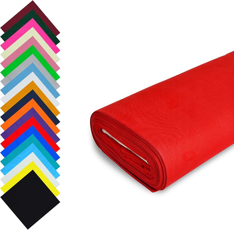 FT Fashion Track 100% Cotton Fabric Metre Red 58in Wide 60sqm 20 Colours