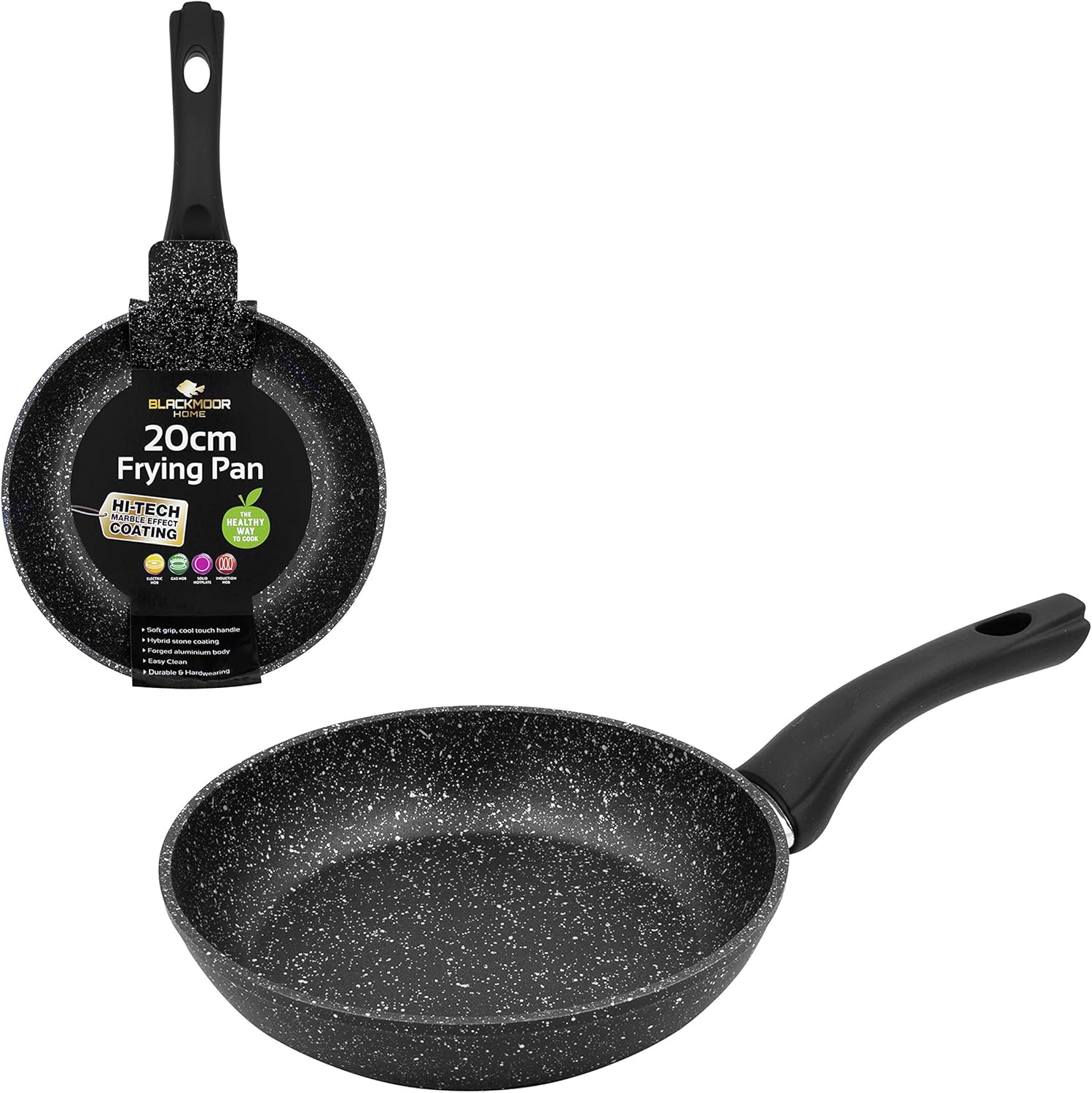 Blackmoor Frying Pans 2 Colours NonStick, AntiScratch Pans Cool