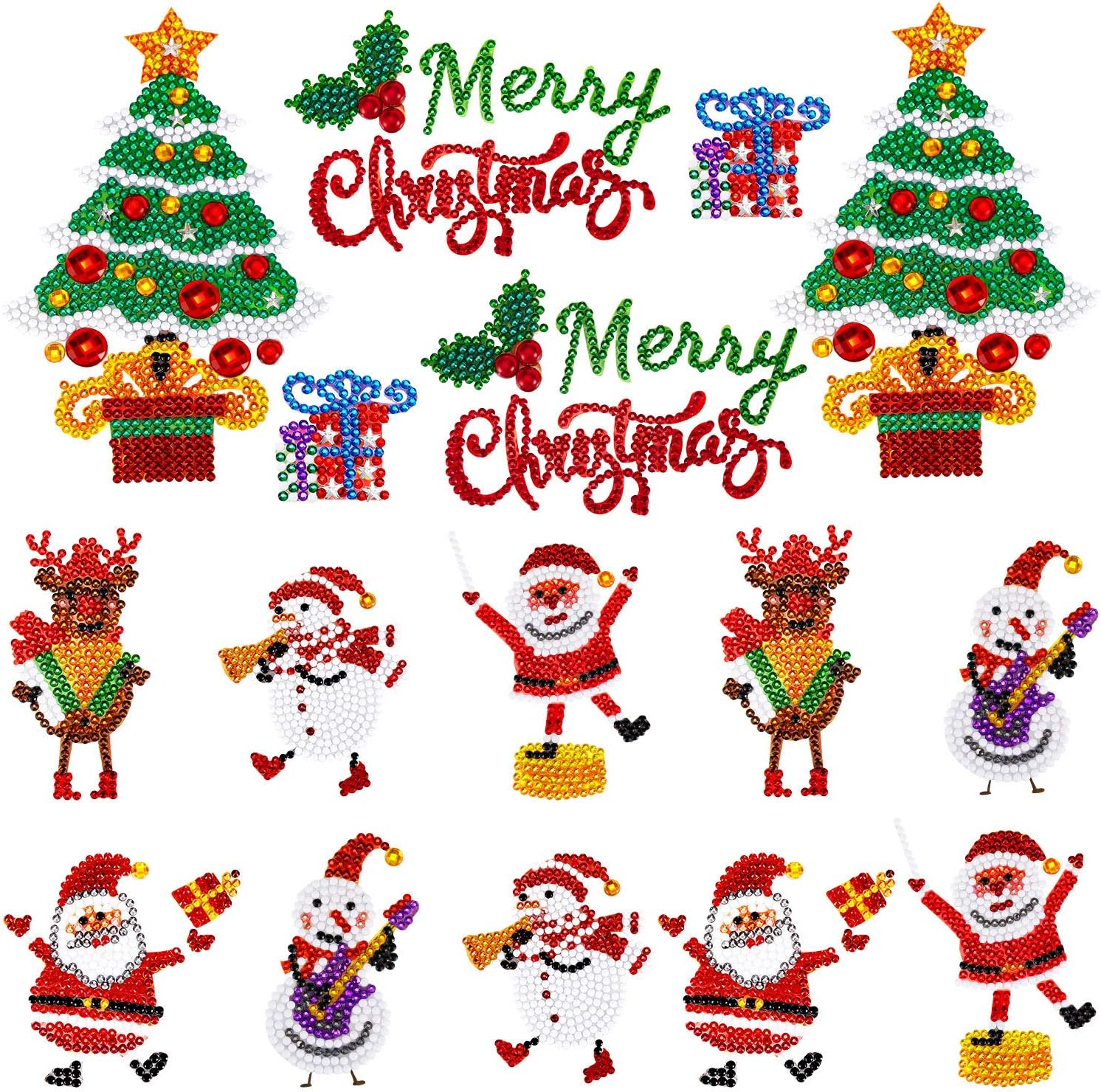 Amazon.com: Gejoy 20 Pieces Diamond Painting Sticker Arts Crafts for