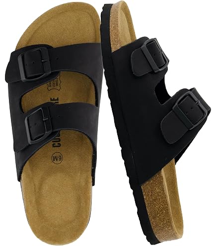 Amazon.com | ZURICH Zurich Wide Black, Black, 24.5 cm | Slides