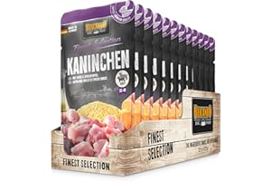 BELCANDO Pouches Rabbit with Millet & Sweet Potato [12 x 125 g] | Wet Food for Dogs | Complete Food in Practical Single porti
