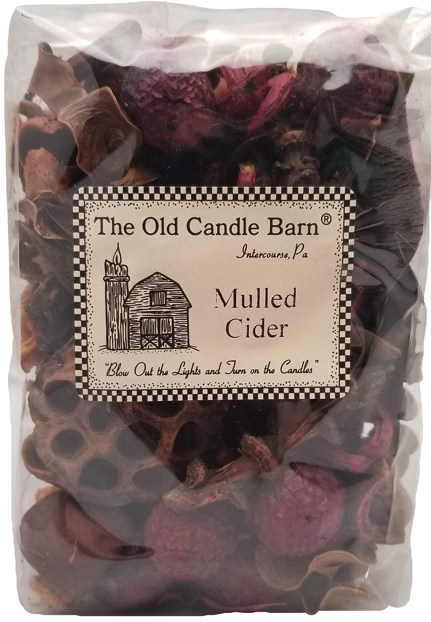 Old Candle Barn Mulled Cider Potpourri 4 Cup Bag - Perfect Fall Decoration or Bowl Filler - Beautiful Autumn Apple Scent