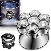 Head Shavers for Bald Men,Magnetic Head Shaver,Waterproof Wet Dry Shaving,Electric Bald Head Razor,LED Display,Cordless Rechargeable 7D Shaver for Scalp/Face/Beard with Type-C Charge