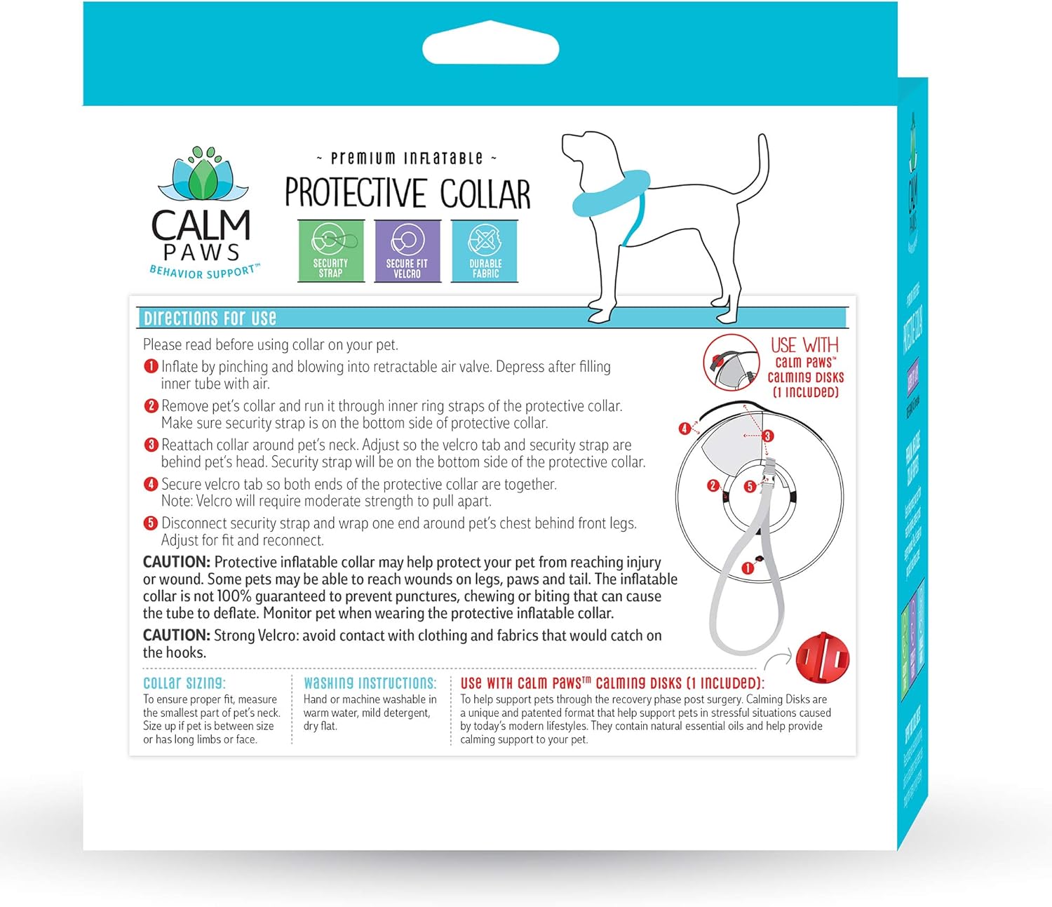 calm paws inflatable collar instructions