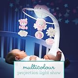 Infantino 3-in-1 Projector Musical Mobile Dusty Rose Baby Night Light view 3