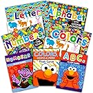 Sesame Street Flash Cards and Workbooks Super Set Toddler Kids -- 4 Workbooks and Over 100 Flash Cards with Reward Stickers (Sesame Street ABCs, Numbers, Letters and Colors)