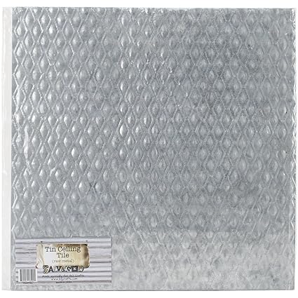 Salvaged Tin Ceiling Tile 12 X12 Raw Metal Tall Diamond Amazon
