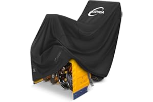 Kipiea Snow Blower Cover Waterproof Outdoor – 600D Heavy-Duty Snow Thrower Cover with Windproof Buckles and Drawstrings, Universal Fit for Most 20-28 Inch Snow Blowers