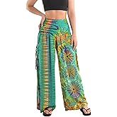 Orient Trail Women's Cold Dyed Wide Leg Palazzo Yoga Tie Dye Pants