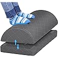 CushZone Foot Rest,Desk & Gaming Accessories,Foot Rest for Under Desk at Work,Comfortable Footrest with 2 Adjustable Heights & Removable Cover, Office Desk Accessories（Gray-19.7 in）